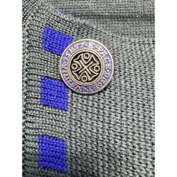 Crisca Italian Wool Cardigan Jacket Size 6 Embroidered W/folk Buttons - Picture 3 of 7